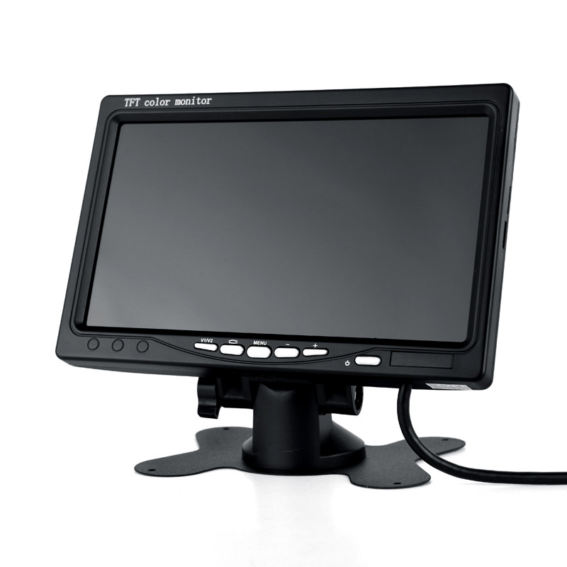 7寸24V高清显示器 台式支架两路输入,小车大车适用