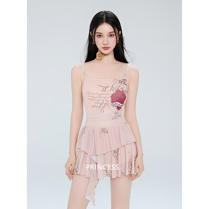 在逃公主泳衣女202o4新款连体保守裙式学生高级感温泉遮肉显瘦泳