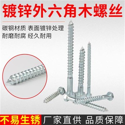 木螺丝 外六角木螺丝钉 外六角自攻螺C丝钉M5M6M8M10M12M16