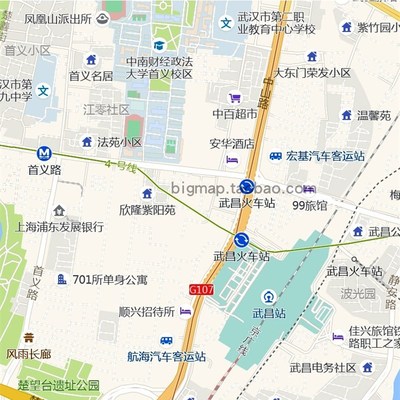 武汉市武昌区地图n 路线定制2022城市街道区域划分贴图