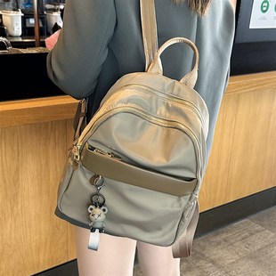 高顏值輕便雙肩包女2025新款 防水牛津布通勤背Q包出行旅行包登山