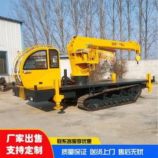 5吨履带随车吊直臂式旋转履带吊机沙漠高速行走自卸运输车