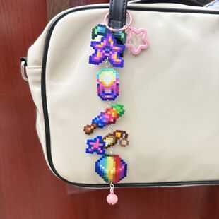 星露谷物语周边[现货]星露谷物语五彩好运系列手工拼豆成品挂包钥