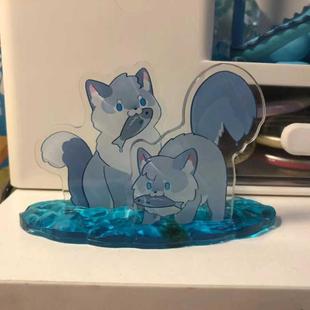 猫武士周边猫武士周边水波纹立牌雾脚石毛亚克力立牌送朋友闺蜜周