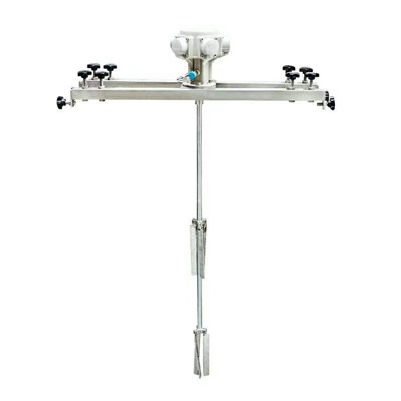 防爆型1T油漆i涂料横板式工业化工 气动搅拌机动分散器IBC吨桶