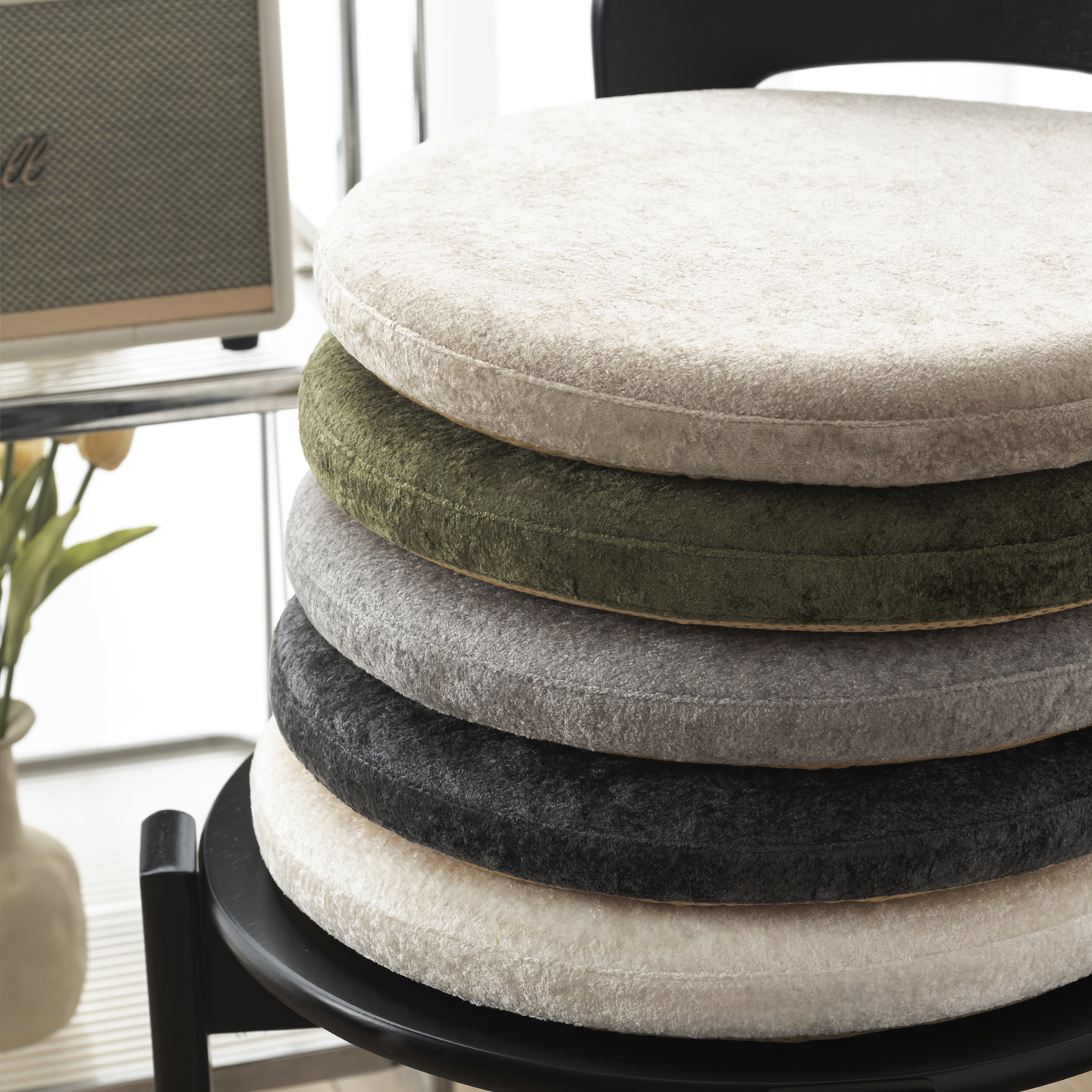 圆形坐垫地上看书打坐蒲团座垫记忆棉防滑飘窗垫卡座换鞋凳子屁垫