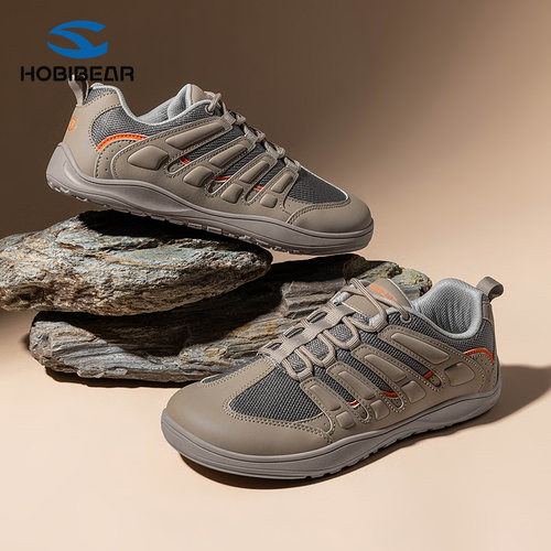 HOBIBEAR成人鞋2025秋冬简约百搭宽楦赤足舒适徒步跳绳室内健身鞋