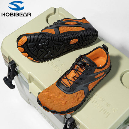 HOBIBEAR宽楦赤足鞋男女宽头4E室内健身训练户外骑行跳绳攀岩专业
