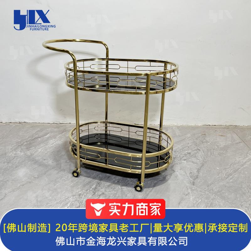 KTV蛋糕茶水车不锈钢移动玻璃餐车婚礼酒水车商用小推车点心车
