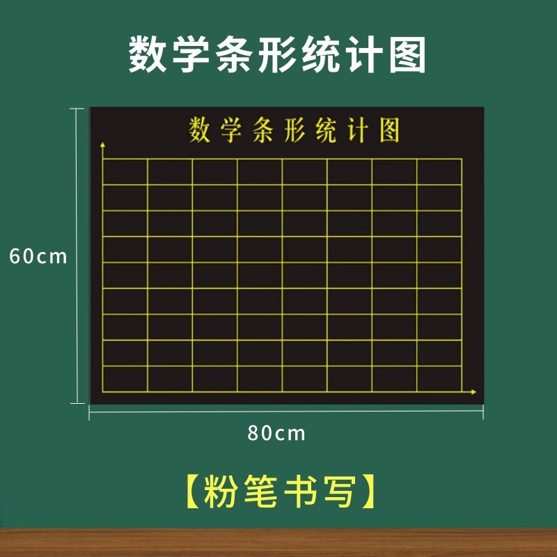 磁性条形统计图黑板贴格子图磁贴