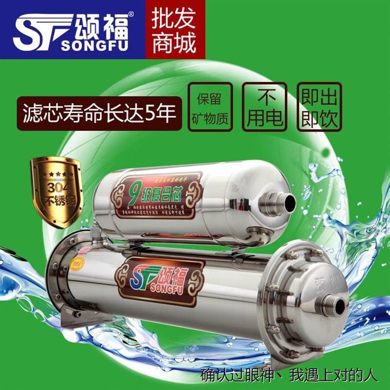 颂福新款净水器 家用直饮净水机 子母机不锈钢厨房超滤净水器