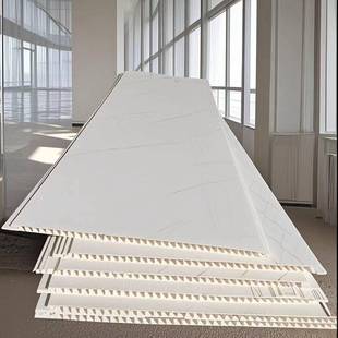 超厚吊顶pvc长条扣板天花板自装 塑料A级农村瓦房棚板家庭白色材料