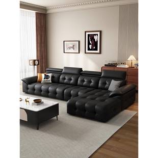 政府补贴2025款 劳伦斯真皮沙发客厅直排贵妃大小户型头层牛皮沙发