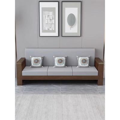 全实木沙发组合客厅2025新款小户型新中式现代经济型三人纯木沙发