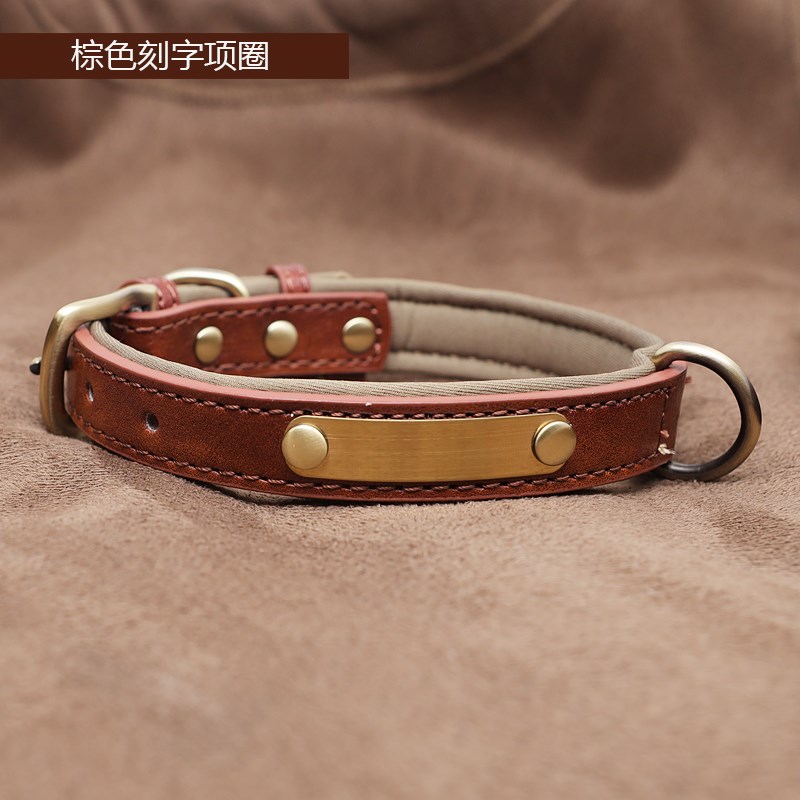 狗牌项圈刻字定制小狗中型大型犬宠物狗圈颈圈脖套防丢失狗狗脖圈