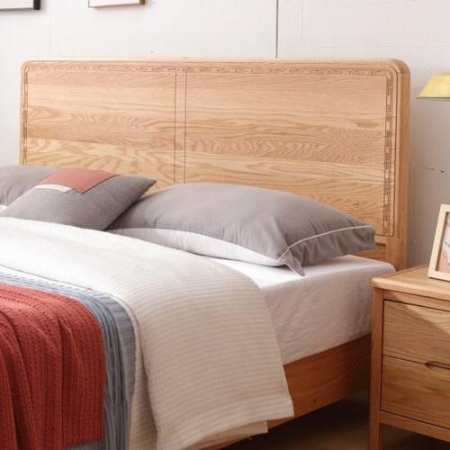 FAS级红橡木实木床1.2米单人床一米五八135CM宽的气压储物双人床