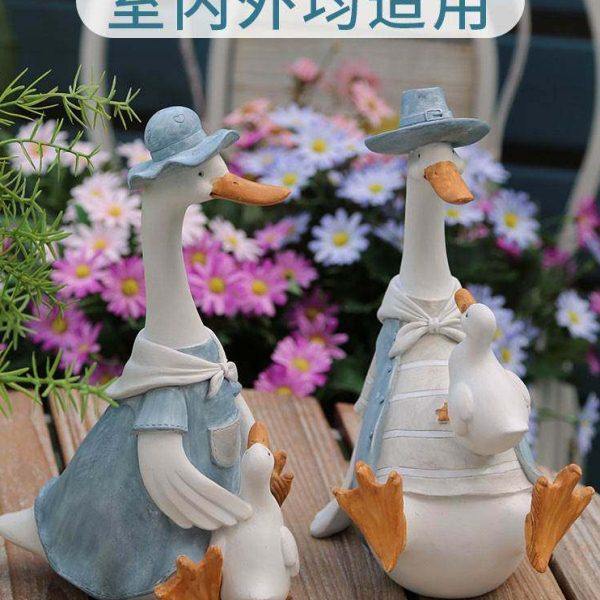 户外花园装饰鸭子摆件可爱情侣动物装饰品办公室客厅阳台桌面布置,家居饰品,户外/庭院摆件,淘宝优惠券,粉丝福利购,淘宝优惠卷
