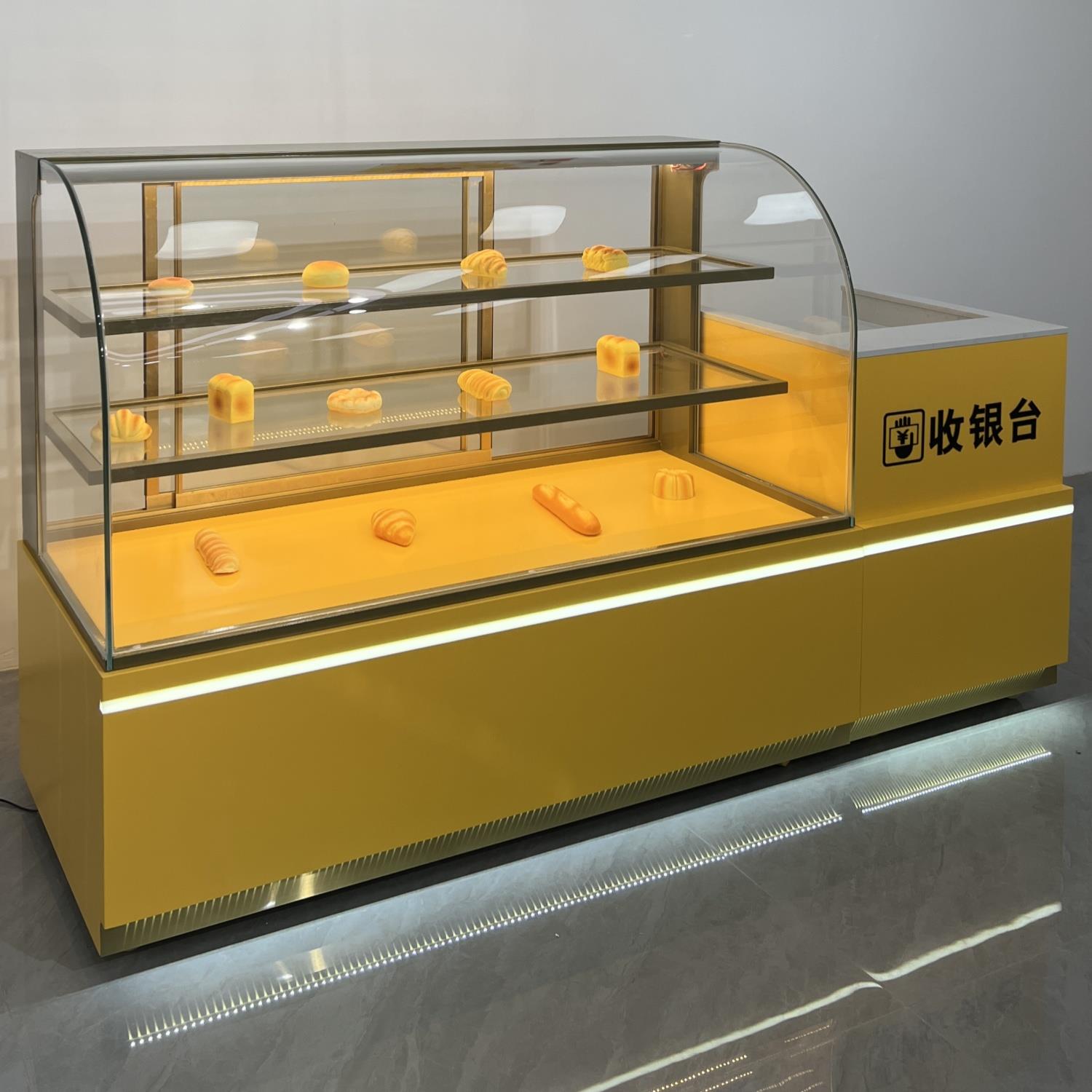 中式糕点展示柜桃酥饼干货架蛋糕甜品西点柜传统面包玻璃陈列展柜