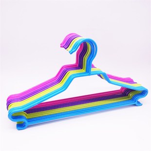 【杰利来】加粗加长纳米浸塑衣架防滑衣挂钩晾衣服衣撑实心成人