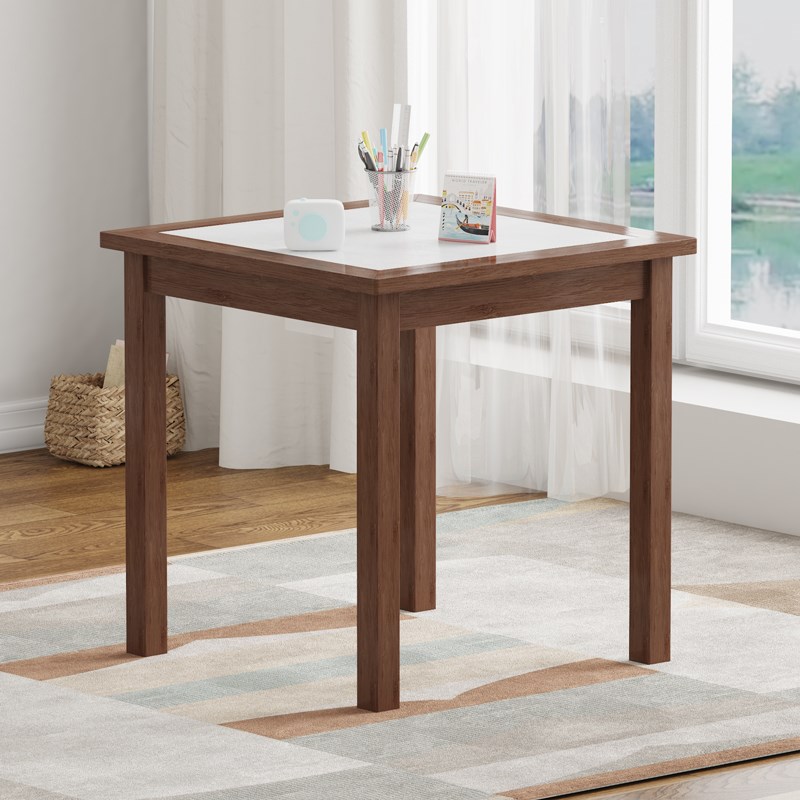 正方形方桌岩板桌餐桌简约家用客厅吃饭桌子小户型实木茶桌写字桌