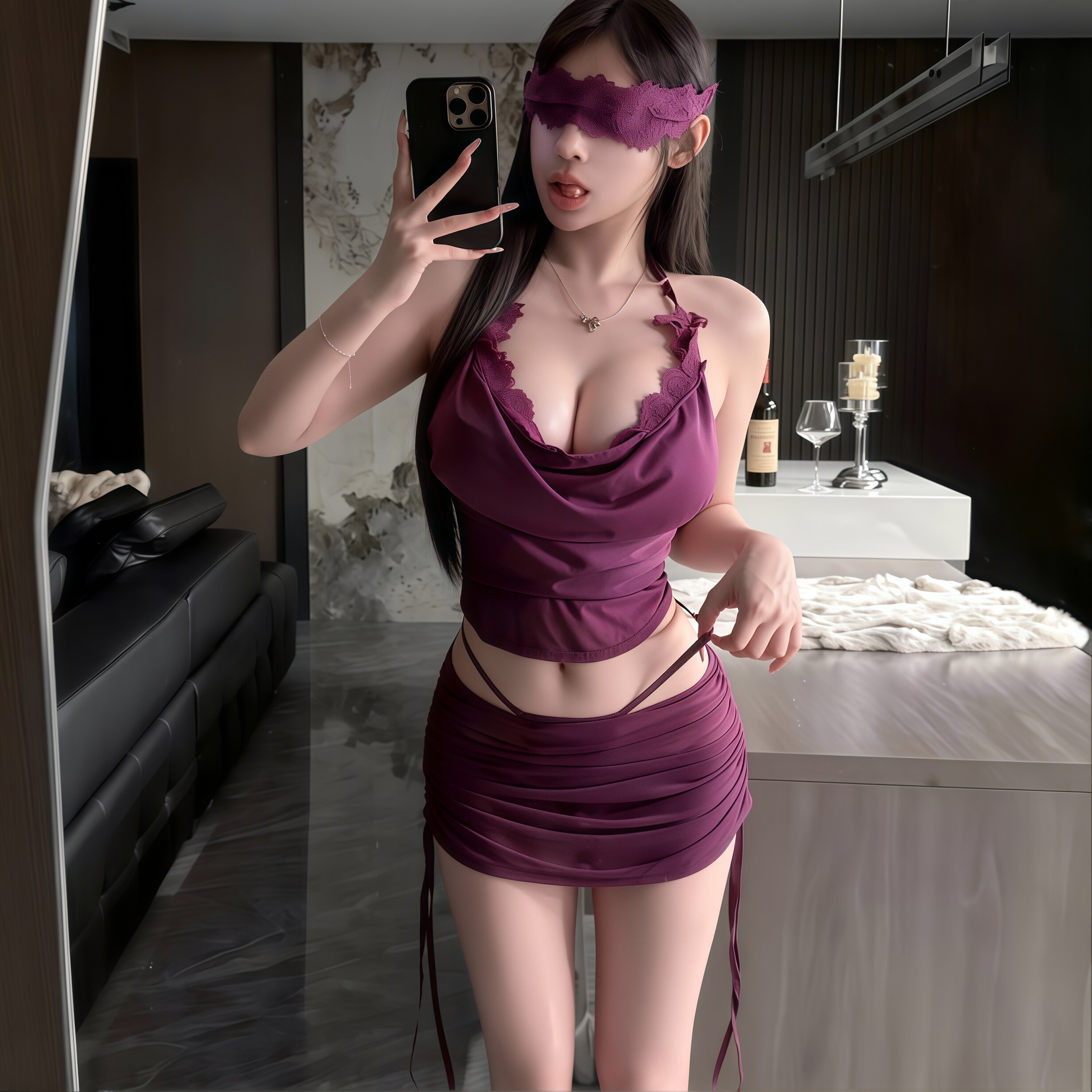 性感透视网纱包臀裙情趣内衣火辣诱惑露背激情夜店秘书装