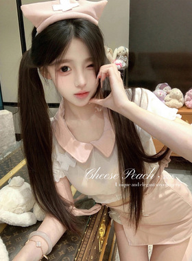 纯欲可爱情qu内衣趣禁欲系护士制服性感包臀裙小胸套装睡衣女qqny