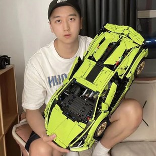 兰博基尼拼装 2024新款 积木跑车汽车赛车益智N儿童玩具男孩男生礼
