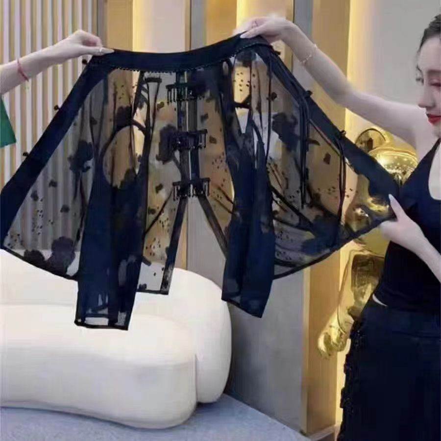 2026春季新款复古盘扣网纱拼接防晒衬衫半身裙新中式国风套装女装