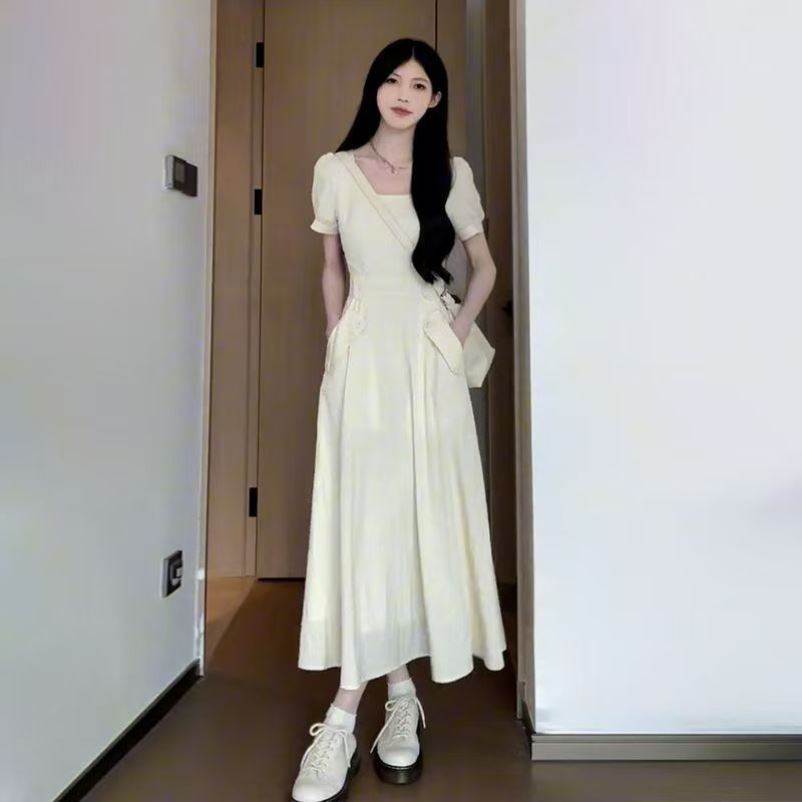显瘦法式小黑裙子夏季微胖女装短袖连衣裙大码MM藏肉气质新款