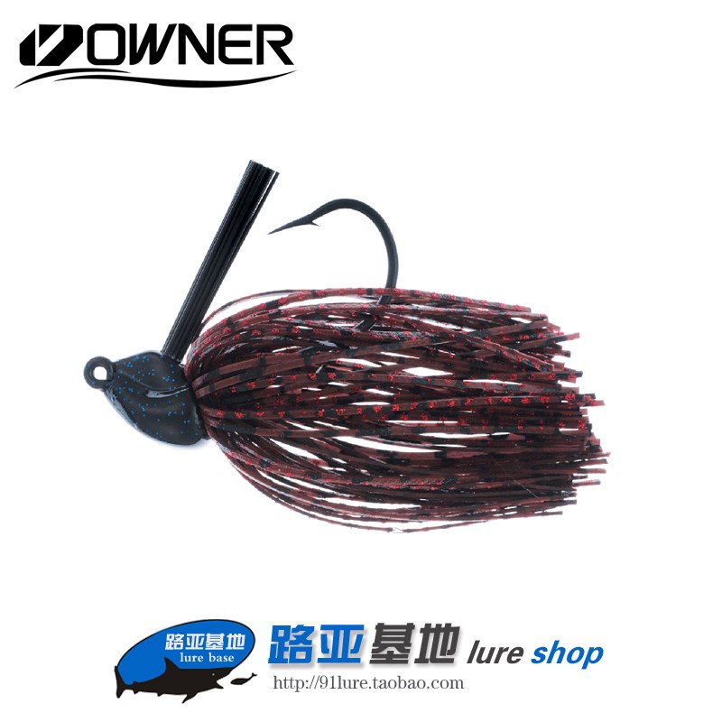 欧纳OWNER恶路RJ10胡须佬挡草障碍胶群JIG铅头钩 路亚鱼钩8g14g