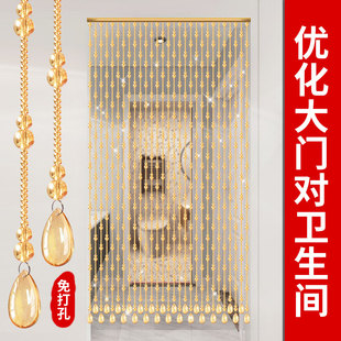 饰过道葫芦吊帘子免打 网红水晶珠帘门帘k隔断帘玄关卫生间卧室装