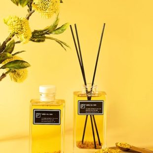 八月夜桂花味无火香薰精油熏香摆件藤条扩香持久家用室内花香氛