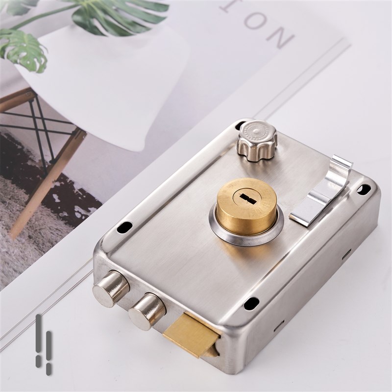 老式家用通用型铁门锁室内大门锁入户防盗门Q锁具外装房门暗门锁