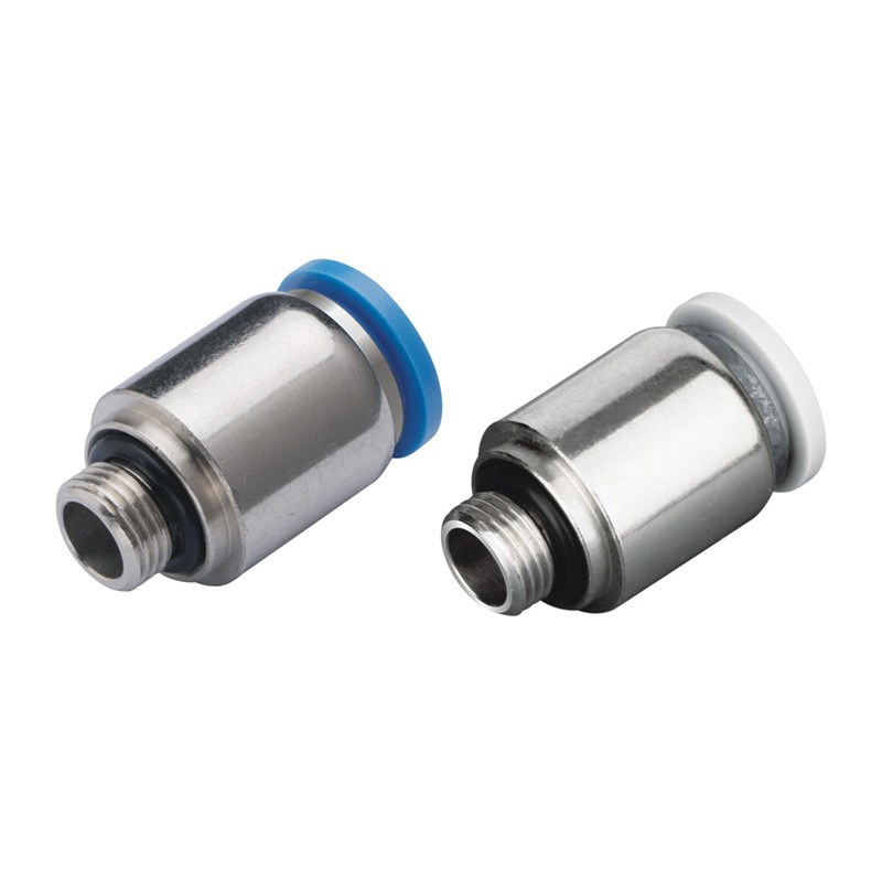 气动接头POC4/6/8/10-G01/02/03/04螺纹软管气动气管快速快插接头