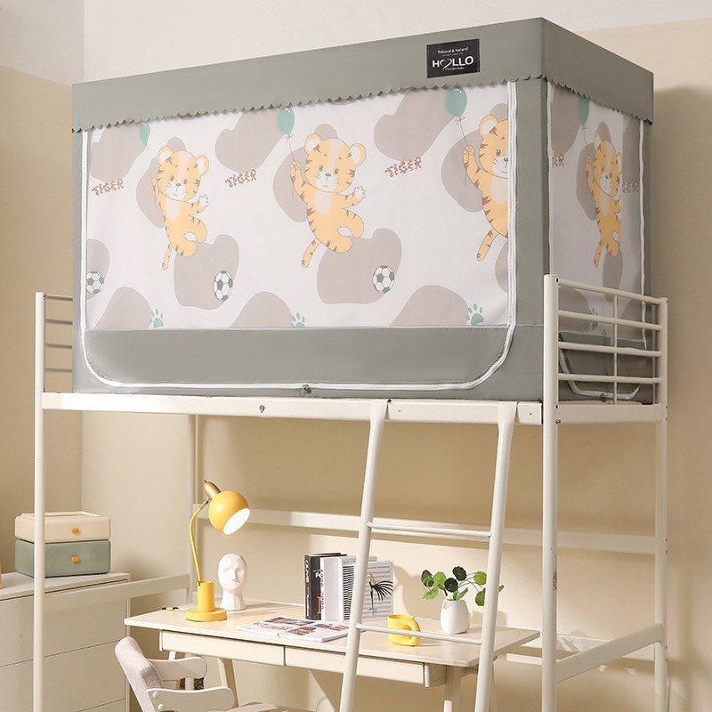 跨境款学生宿舍床帘蚊帐支架一体式寝室单人上铺下铺窗帘遮光蚊帐