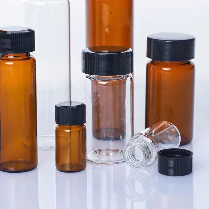 样品瓶固体液体分装瓶 实验室用玻璃瓶带盖密封分装小瓶子100/盒