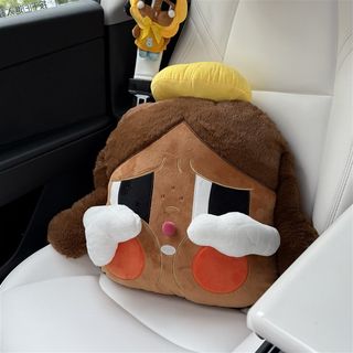 泡泡哭娃汽车头枕护颈枕可爱卡通毛绒公仔靠枕车用装饰新车礼物