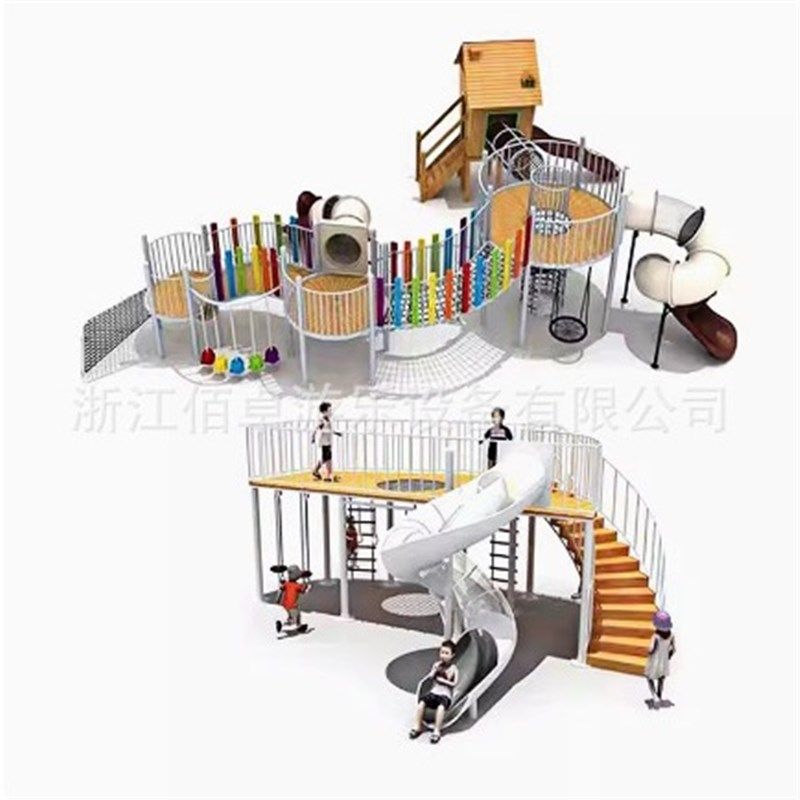 室户外不锈钢滑梯长廊桥攀爬网景区儿童游乐园设施无动力非标厂家,玩具/童车/益智/积木/模型,滑梯,淘宝优惠券,粉丝福利购,淘宝优惠卷