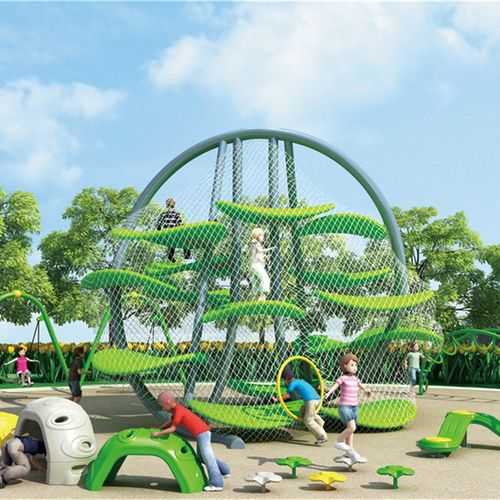 户外爬网体能训练攀爬网绳网游乐设施大型非标网绳钻洞组合滑梯