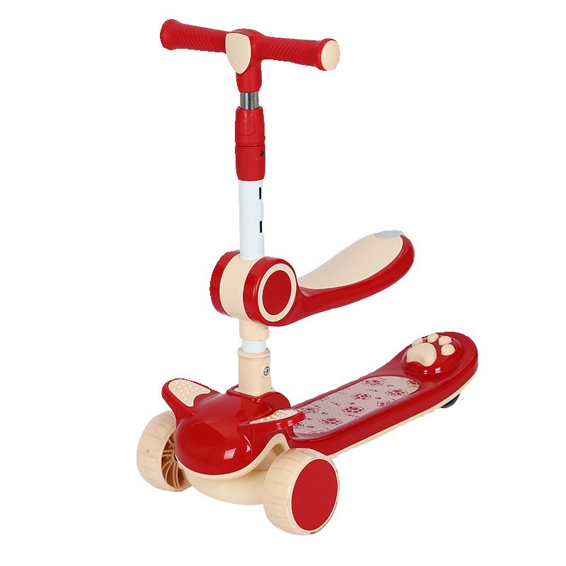 儿童滑板车可坐可滑行1-3-6-12岁男女小孩踏板滑滑车溜溜车三合一