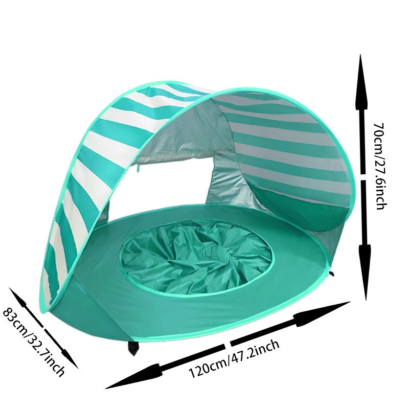室内儿童沙滩遮阳帐篷半封闭戏水带网纱多功能草地宝宝游戏屋