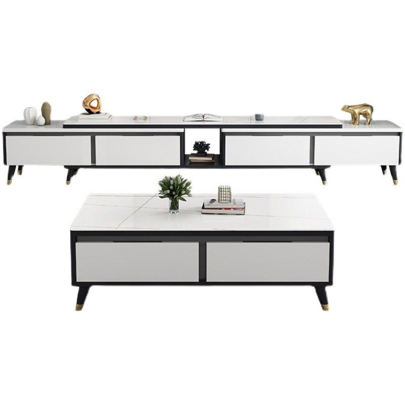 轻奢岩板茶几电视柜简约现代茶几大理石面电视柜客厅新款组合套装,住宅家具,茶几+电视柜,淘宝优惠券,粉丝福利购,淘宝优惠卷