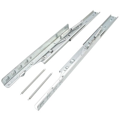 餐桌伸缩升降滑轨 方桌变圆桌重型导轨五金配件 静音缓冲餐台滑轨