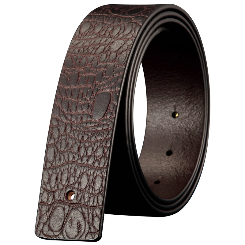 皮带男真皮不平滑扣打孔无头无扣