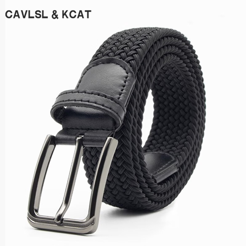 CavlslKcat皮带男士编织腰带免打孔裤腰带百搭休闲帆布裤带送礼物