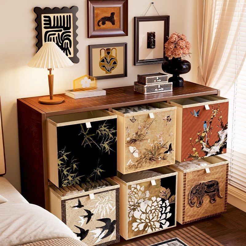 美世达卡莱克收纳箱大容量折叠格子柜玩具整理盒子藤编收纳筐平替