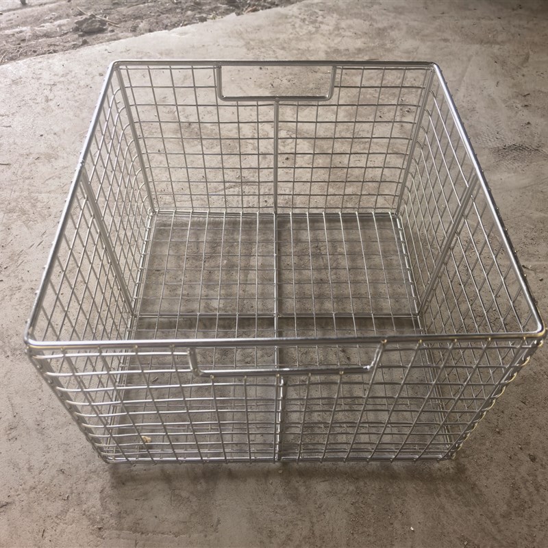 304不锈钢网置物篮超声波长方形网沥水器械N工业筐清洗篮收纳框篮