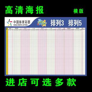 排3排5走势图 排列三排列五走势图 体育彩票店体彩投注站用品包邮