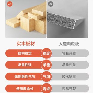 全实木书架落地置物架一体靠墙柜子储物柜儿童学生家用书柜收纳柜