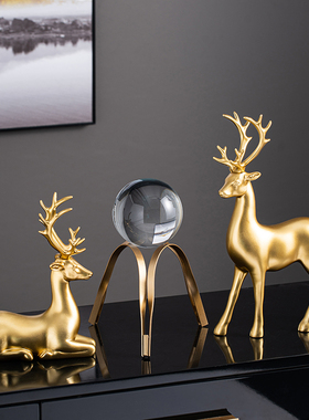 北欧轻奢样板间样板o房装饰摆件客厅玄关书房桌上书架创意摆设